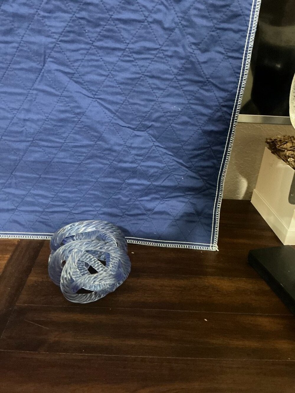 Light Blue Rope Glass Bookshelf Decor - Picture 3 of 3